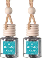 CANDECraftCo Car Air Hanging Fragrance Oil, Car Auto Freshener for Essential Oils, Scents Fragrance Aromatherapy Automobile Diffuser, Long Lasting (Birthday Cake)