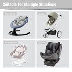 KAKIBLIN Baby Travel Pillow, Upgraded Baby Neck Pillows for Car Seat, Babies Support Pillow, Infant Neck Pillow for Head and Neck, Newborn Head Support for Car Seat,Stroller, Pushchair (Light Grey)