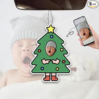 Custom Car Air Freshener - Double Sided Photo Personalized Smell Fresheners With Picture Text for Car Wardrobe Bathroom (Christmas Tree - 6pcs)