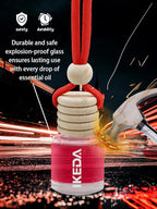 Ikeda Car Air Freshener: Hanging Car Smell Air Freshener | 10ml Hanging Car Perfume | Long Lasting Fragrance | Strong Scents Diffuser for Auto Home (Bubble gum|Circular)