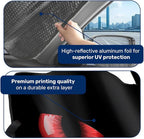 GENANY Evil Eyes Windshield Sun Shade for Car SUV Truck (55x30 inches), Sun Shade Windshield, Shades for Windows, Protector Blocks UV, Car Decor