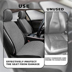 2PCS Linen Car Seat Covers Front Seats,Breathable Cloth Fabric Car Seat Protector - Universal Cloth Seat Covers Fit for Cars, Vans, SUVs, Trucks and for All Seasons - Gray