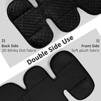 GFU Infant Car Seat Insert Head and Body Support Thickened, 3-in-1Reversible Newborn Insert for Carseat with Strap Pads, Soft Stroller Cushion Pillow Insert for Boys and Girls, Black
