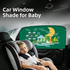 Magnetic Car Window Shade for Baby,Blackout Car Window Curtain,Car Shades for Side Windows,Sun Shade for Car Window baby,Cartoon Pattern Car Window Covers,UV Protection &Heat Blocking (Amusement park)