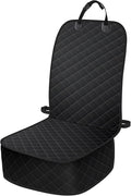 Dog Car Seat Covers, Waterproof Front Seat Cover for Dogs, Scratch-Proof, Nonslip Pet Passenger Seat Cover Protector, Universal Fit for Cars Trucks SUVs, Large Size, Black