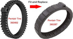ATIE Pool Cleaner Tire Kit with Large Hump Replacement Compatible with Pentair Kreepy Krauly Rebel/Warrior Pool Cleaner V2 Tire Kit 360482 and Tire Kit 360287 (2 Pack)