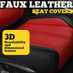 LINGVIDO Car Seat Covers for Front Seats (2 Seats) - Premium Perforated Nappa Leather,Waterproof Shield, Omni-Adapt Fit for SUVs Sedans, Ideal for Rideshare & Pets