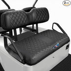 EZGO Seat Covers, Golf Cart Seat Covers for EZGO TXT 1994-2013 and EZGO RXV OEM Ordinary Seat Thick Marine Leather Custom Diamond Comfortable/Anti-Scratch/Anti-Fading/Easy to Install