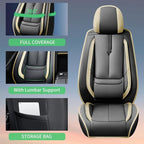 Fit Legacy Car Seat Covers for Subaru Legacy 2008-2023 2024 2025 2026 -Upgraded Premium Waterproof & Breathable Leather,Airbag Compatible,All-Weather Seat Cushion Protector,2 Front/Black-Grey