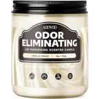AOOVOO Vanilla Cream Odor Eliminating Highly Fragranced Candle - Eliminates 95% of Pet, Smoke, Food, and Other Smells Quickly, Non Toxic Air Freshing Soy Candle, 9 oz Up to 50 Hours Burn time