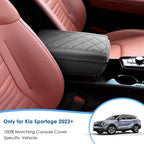 2025 2026 Sportage Console Cover for Kia Sportage (LX/EX/X-Line/SX/SX Prestige/X-Pro/X-Pro Prestige), Waterproof &Cushion Leather Armrest Cover 2026 2025 Sportage Hybrid Accessories - Padded