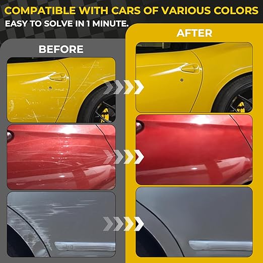 NUAN Car Scratch Remover Wax, Universal Premium Polishing Compound for Deep Scratches, 4 fl oz (120 ML), with Sponge and Cloth,White,NUAN scratch removal wax