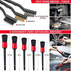 47Pcs Car Wash Cleaning Kit with High Power Handheld Vacuum Windshield Cleaning Tool with Side Mirror Squeegee Bucket Detailing Brushes Tire Brush Towels Complete Detailing Set for Car