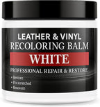 Leather Color Restorer, Recoloring Balm, Scratch Remover, Dye, Paint, Repair Kit for Furniture, Couches, Car Seats, Shoes, Bags, White