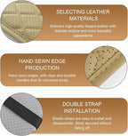 Car Center Console Cover, Leather Automotive Armrest Cushion with 2 Storage Bags, Breathable Armrest Cover, Universal Waterproof Arm Rest Protection Pad for SUV, Sedan, Truck (Beige)