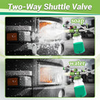 Dual Connector Lance, Dual Lance Pressure Washer Wand for Foam Cannon with 5 Pressure Washer Sprayer Nozzles, 1/4" Quick Connect