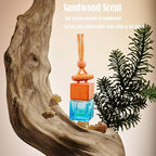 Car Air Freshener 8ml Nature Scents | 45-Days Long-Lasting Fragrance | Automotive Hanging Diffuser Bottles | Remove Auto Odor Fresh Air for Men Home Deodorizer (1pcs, Sandalwood)