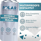 Polar Invisible Waterproof Sealer Clear - 2 x 20 Fl Oz | Instant Waterproof Sealant for Fabric, Concrete, Brick, Wood & Masonry | Long Lasting Protection for Interior & Exterior Surfaces