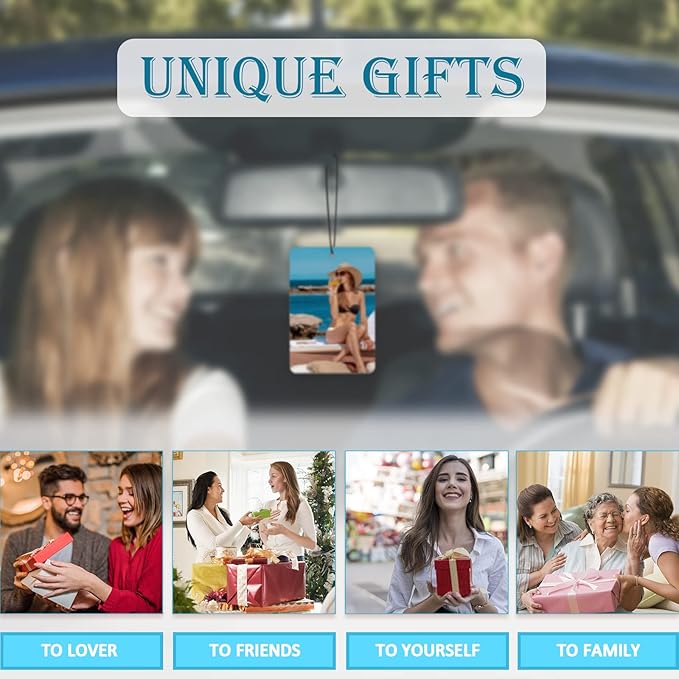 Bulk Custom Air Freshener with Picture for Car - Personalized Customized Photo Business Logo Text Air Freshener (1 pcs)