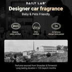 Daily Lab Natural Car Air Freshener Refills, 6 Months Use Time Long Lasting Car Air Fresheners, Refillable Car Fragrance, Car Odor Eliminator