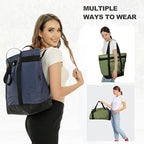 BeeGreen Cooler Bag Soft Insulated Tote for Beach Travel Grocery Shopping Lunch Portable Large Ice Coolers with Handle Hard Freezer Bags with Zippered Top Foldable Leakproof Delivery Totes Gray