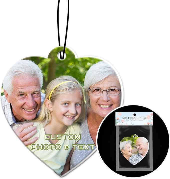 Custom Air Fresheners with Picture, Personalized Air Freshener for Cars, Customized Photo Gift with Scents for Family and Lovers