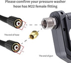 REALYOU Pressure Washer Gun with Foam Cannon, Car Wash Kit, 1/4 Inch Quick Connector, 5 Pressure Washer Nozzle Tips