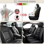 Leather Car Seat Covers Fit for Toyota C-HR CHR 2018-2024, 5 Seater Car Seat Cover, Premium Waterproof, Scratch Resistant Car Interior Accessories (Full Set Black)