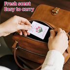 4pcs Pink Christian Car Air Freshener, Cute Floral Cherry Jesus Christian Hanging Car Scents Diffuser Freshener Religious Hanging Decor Gifts for Women Girls Closet Drawer Auto Accessories (4 Styles)