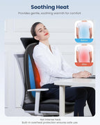 COMFIER Shiatsu Back Massager with Heat,Deep Tissue Kneading Massage Seat Cushion,Massage Chair Pad for Full Back,Body Massager for Home or Office Chair use,