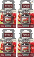 Yankee Candle Car Air Fresheners, Hanging Car Jar Ultimate, Neutralizes Odors Up To 30 Days, Black Cherry, 0.96 OZ (Pack of 4)