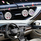 4 Pcs Essential Oil Car Diffuser 30mm Car Air Freshener Vent Clip with 20 Refill Pads, Aromatherapy Diffusers for Essential Oils for Auto Interior, Stainless Steel Air Freshener Gifts for Women Men