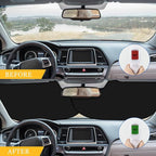 Moukeren 2 PCS Windshield Sun Shade for Car Foldable Window Covers for Car Accessories Reflect UV Sun Heat Protector for Universal Cars SUV Truck RV (Skeleton, 31.75 x 28.75 Inch)