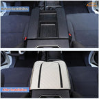 Center Console Armrest Cover Compatible with Toyota Tundra 2022+ Sequoia 2023+ Leather Middle Console Cushion Lid Pad Waterproof Anti-Scratch Armrest Seat Box Cover With Pocket Storage Bag Accessories