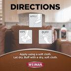 Weiman 3 in 1 Deep Leather Conditioner Cream (Microfiber Cloth) - Restores Leather Surfaces - Use on Leather Furniture, Car Seats, Shoes, Bags, Jackets, Saddles
