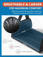 3 in 1 Airplane Travel Essentials Kit, Travel Pillow with Head Support, 3D Eye Mask for Sleeping, No Collapse Foot Hammock for Airplane, Portable Long Flights/Car Road Trip Essentials Sets