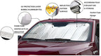 Big Hippo Car Windshield Sun Shade UV Rays Sun Visor Shade,Auto Front Car Window Shades Protector Folded Sun Shield Shade,Keeps Vehicle Cool - Blue (Size: 55.16"X 27.5")