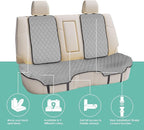 FH Group Neosupreme Automotive Seat Cushions - Universal Fit, Rear Car Seat Cushion With Non-Slip Silicone Backing for SUV, Sedan, Van - Gray
