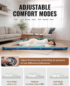 KingCamp FLEXIREST 8.0 Inflatable Sleeping Pad for Camping, High-Support Drop Stitch Camping Mattress with 1100lbs Capacity, PVC-Free Camping Mat for Tent Car Glamping Outdoor Travel, 79 * 55 * 3.15