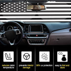 Woanger Windshield Sun Shade Foldable Car Front Window Covers for Car Accessories Sun Heat UV Rays Visor Protector Protection for Universal Cars SUV Truck (Flag)