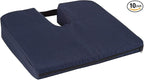 DMI Gradual Slope Seat Cushion for Coccyx, Sciatica and Tailbone Pain, Machine Washable-Cover, 15 Inch, Navy (Pack of 10)