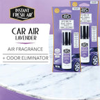 2-Pack: Dual-Action CAR AIR Freshener Lavender - Instantly Eliminates Odors from Smoke, Food, Pets, Must and more in 2 Seconds, For Commuters, Pet Owners, Rideshare Drivers,1.35 Oz - INSTANT FRESH AIR
