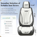 Coverado Front Seat Covers, Luxury Leather Seat Covers for Cars, Automotive Seat Cover, Car Seat Protector Waterproof, Premium Car Seat Covers Car Seat Cushions Universal Fit for Most Cars (Gray&Pink)