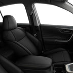 AOMSAZTO Custom Fit Car Seat Covers for Toyota RAV4 Hybrid 2019 2020 2021 2022 2023 2024 2025 Toyota RAV4 LE, XLE, XLE Premium, Limited-Full Set Faux Leather (Black)