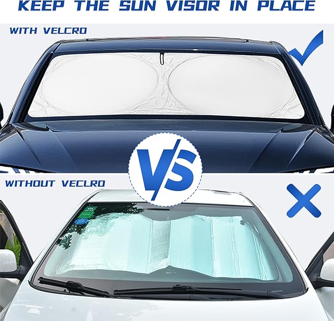Sunshade for Honda CRV 2017-2022 Sun Shade Fit HR-V CR-V LX EX EX-L, Sport Hybrid, Sport Touring Hybrid SUV Accessories Front Window Shield Sun Visor Protector Foldable Windshield Cover Block UV Rays
