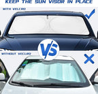 INSAUTO Windshield Sun Shades Compatible with Honda Civic Accord, Front Window Sunshade for Windshield Cover Foldable Sun Visor Protector 210T Reflective Cool Car Accessories (61" X 34.6")