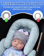 Infant Insert Compatible with Mamaroo/Graco Swing/Doona Stroller, Thickened Baby Car Seat Head Support with Shoulder Covers, Breathable Newborn Carseat Insert for Preemie to Infant