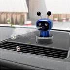 Smart Cute Robot Car Air Freshener, Fine Spray Car Aromatherapy Machine with Four-Gear Adjustment, Auto On/Off Mini Robot Fillable Essential Oil Diffuser for Vehicle Home Office (Ocean)