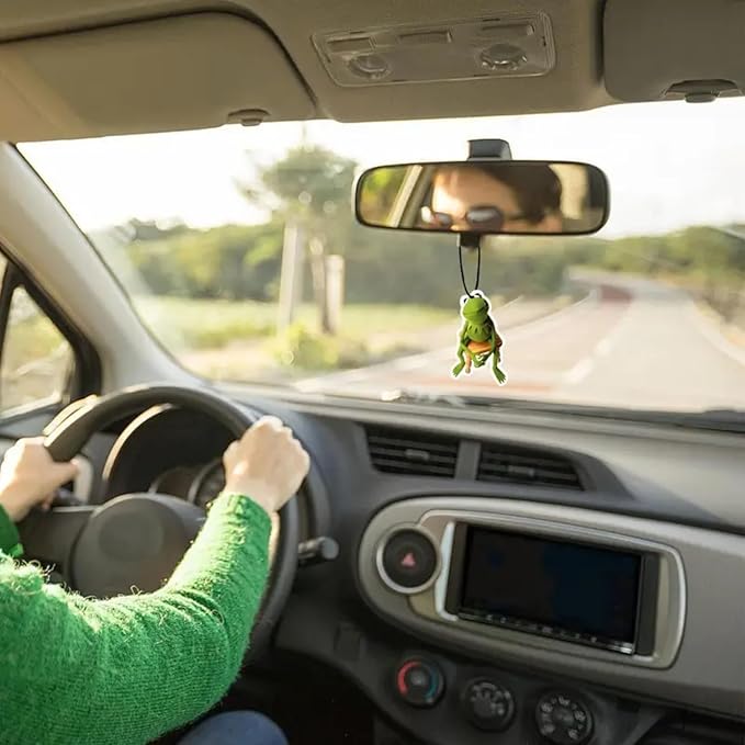 Rawan 4 Pack Car Air Freshener Frog - Cute Funny Decor Hanging Fresheners for Car Interior, Room Decorations