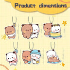 Bubu and Dudu Car Air Freshener Pads 6 PCS,Cute Car Accessories Mirror Decor Gifts for Bubu and Dudu Fans,Multi-Scent Air Freshener Pads for Closet,Bathroom,Bedroom & Office